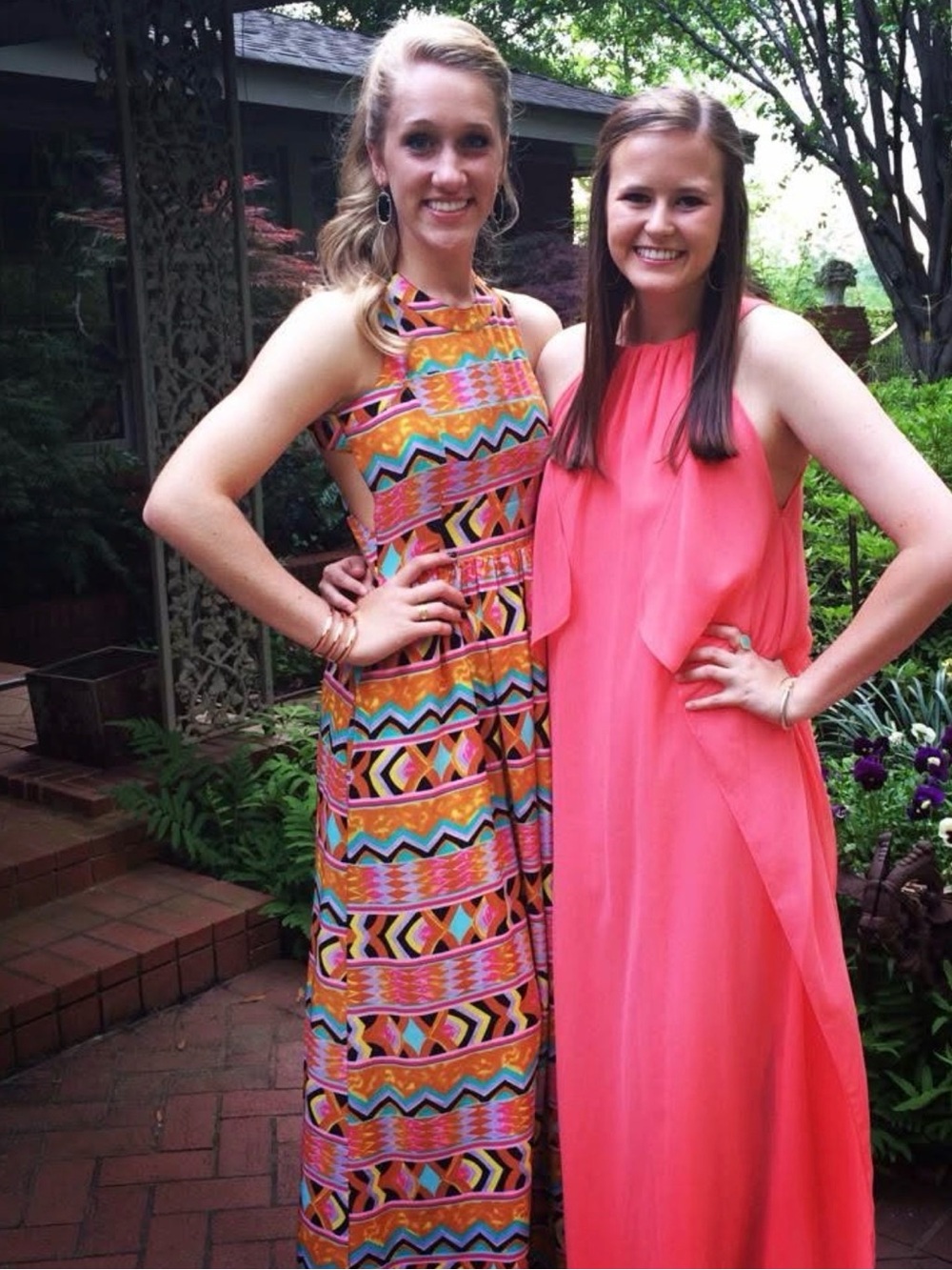 Lovers + Friends Bohemian Open Back Multi-Color Maxi Dress